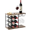 Nuovoware Wine Racks Countertop, Wine Bottle Holder for 6 Bottles