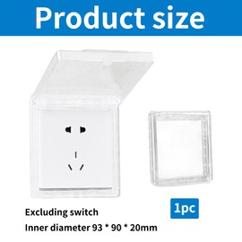 couduan 1 Pcs Light Switch Cover,Plug Socket Covers UK,Socket Covers,Prevents Children and Adults from Accidentally Opening The Switch,Suitable for Kitchens and Bathrooms（Transparent Color）