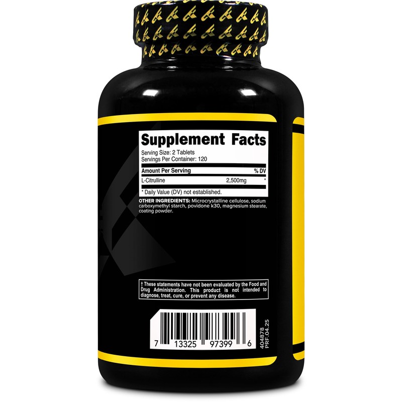 Primaforce L-Citrulline 2500mg, 240 Tablets, 120 Servings