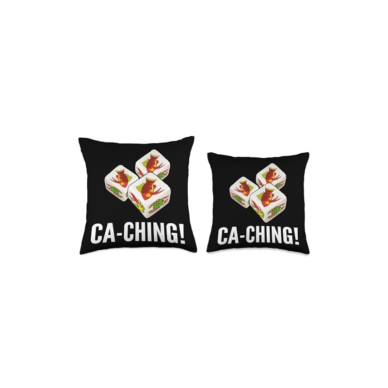 Ca-Ching Bau Cua Tom Cua Vietnamese Board Game Throw Pillow