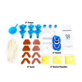 DENTUREWAY DIY Denture Kit with Impression(3 Sets of False Teeth),Do-It-Yourself Denture Solution,DIY Partial Denture kit, DIY Denture (White)