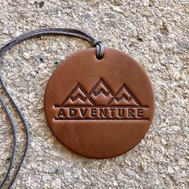 Air Flair | Leather Car Air Freshener | Adventure (Brown, 2) Warm Sugar Scent)