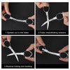 2 Pcs Silver Folding Scissors Stainless Steel Mini Scissors 8.3X