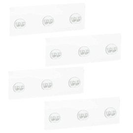 DOITOOL Ganchos Adhesivos Transparentes y Portátiles para Pared sin Taladro, Paquete de 4 Piezas Ideales para Estante de Ducha y Cocina Diseño sin Marcas