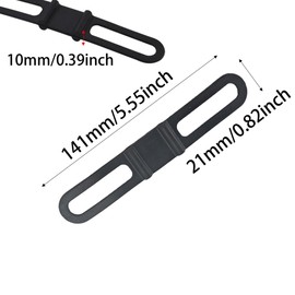Runseaway 5Pcs Multipurpose Silicone Band, Cycling Flashlight Mount Holder, Elastic Rubber Strap for Bike Handlebar, Securely Attach Lights and Accessories, Multi-Color