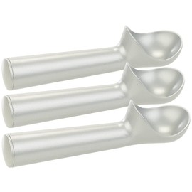 Rosenstein & Söhne Ball Ice Mould Spoons: Set of 3 Aluminium Ice Cream Scoops for Balls with Diameter 5 cm (Ice Cream Dipper, Ice Cream Spoon, Ice Moulds)