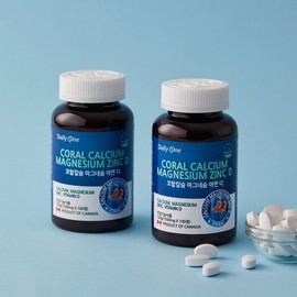 Daily One Coral Calcium Magnesium Zinc D 1500mg X 100 Tablets 1 Bottle / 데일리원 코랄칼슘마그네슘아연디 1500mg X 100정 1통
