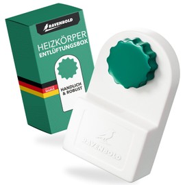 RAVENBOLD Heater bleeder with collection container - without drips - integrated 5 x 5 mm square vent key for radiators - easy to vent heating - heater bleed key