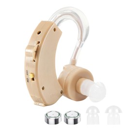 Jesyooka Ear-Hook Type Hearing Amplifier Lightweight Compact Designed for Seniors 6-Level Volume Adjustment Clear Sound Quality Low Noise Design Comfortable Fit Comes with Storage Case Compatible with