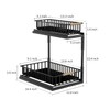 2 Pack Under Sink Organizer Set, 2 Tier Slide Out