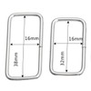 BuxiuGK Pack of 40 Metal Square Rings Rectangle Metal Ring