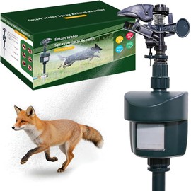 Motion Sensor Sprinkler with Adjustable Head, Day and Night Mode | Water Spray for Lawn and Garden