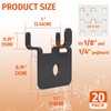 HUHOLE Pegboard Hooks - 20PC - Black Powder Coated -