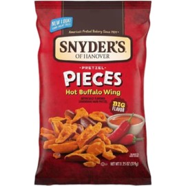 Snyder’s of Hanover Pretzel Pieces, Hot Buffalo Wings Flavor, 319g Bag – Spicy Crunchy Snack, Bold Flavored Baked Pretzel Chunks for Parties & Game Nights (Pack of 1)
