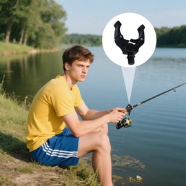 Pack of 4 Magnetic Fishing Rod Holders for Carp Fishing, Rod Rests with Magnetic Holder Head and Automatic Adjustment, Fishing Rod Rest Holder for Lake, River and Sea, Universal Use