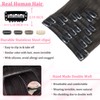 Clip in Hair Extensions Real Human Hair, Seamless Human hair