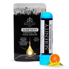 Serenity Nasal Inhaler Stick for Essential Oils, Anxiety Aromatherapy Inhaler Stick, Essential Oil for Stress, Calm, Boosts Mood, Portable Aromatherapy Inhalers Ylang Ylang, Mandarin, Nasal Inhalers