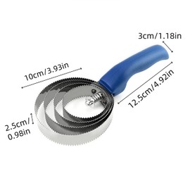Spiral Curry Comb, WizeFolk Horse Itching Brush, Metal Curry Comb H4 Rings Stainless Steel Comb Suitable for Horses, Sheep and Cows (Blue)