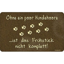 RAHMENLOS Original Schneidbrettchen: Ohne EIN Paar Hundehaare ist das Frühstück Nicht komplett