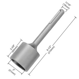 SPKLINE SDS-Max T-Post Driver for T Posts and Ground Rods, 2 Inch Head, Works with SDS-Max Tools