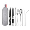 OBR KING Travel Cutlery Set with Case, 9-Piece Stainless Steel