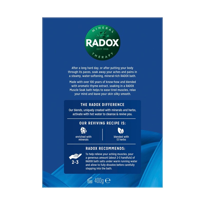 Radox Muscle Soak Bath Therapy Thyme Scented Herbal Bath Salt