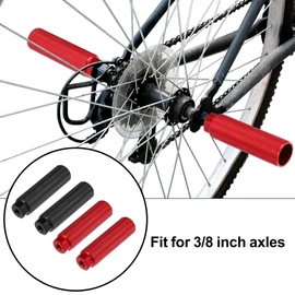 X AUTOHAUX 2 Pair 100x28mm Universal Aluminum Alloy Axle Rear Foot Pegs Footrests for BMX MTB Bike Bicycle Fit 3/8 Inch Black Red