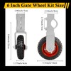Gate Wheel 6 inch Farm Gate Wheel, 2 Pack Gate