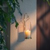 Walasis Gold Candle Sconces Set of 2, with Hurricane Glass