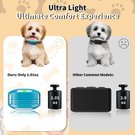 MAISOIE Ultra-Small Dog Shock Collar for 5-15 Pound Small Dogs - 1900Ft Range, Dog Training Collar With Remote Control,3 Training Modes Beep,Vibration,Safe Shock, Waterproof Rechargeable E-Collar (Blue-B-002)