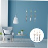 Ciieeo 3Pcs Mediterranean Wood Fish Hanging Pendant Sculpture Nautical Decor