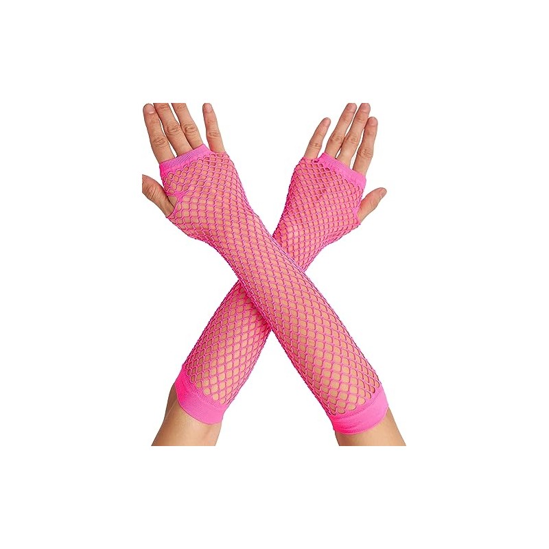 OTPEH Lone Fishnet Gloves Fingerless For Women Fish Net Arm