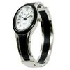 Takeuchi Shoji Rapport 188232 Women's Oval Bangle Watch, Silver Slim