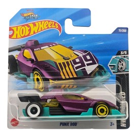 Hot Wheels Punk Rod, Die-Cast Model Car, Purple and Turquoise