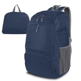 Dewellyoo Lightweight Hiking Backpack, Foldable Outdoor Camping Hiking Travel Multi-functional Camping Trekking Rucksack Travel Climbing Mountaineer Outdoor Sport Daypack Bag for Men Women (Blue)