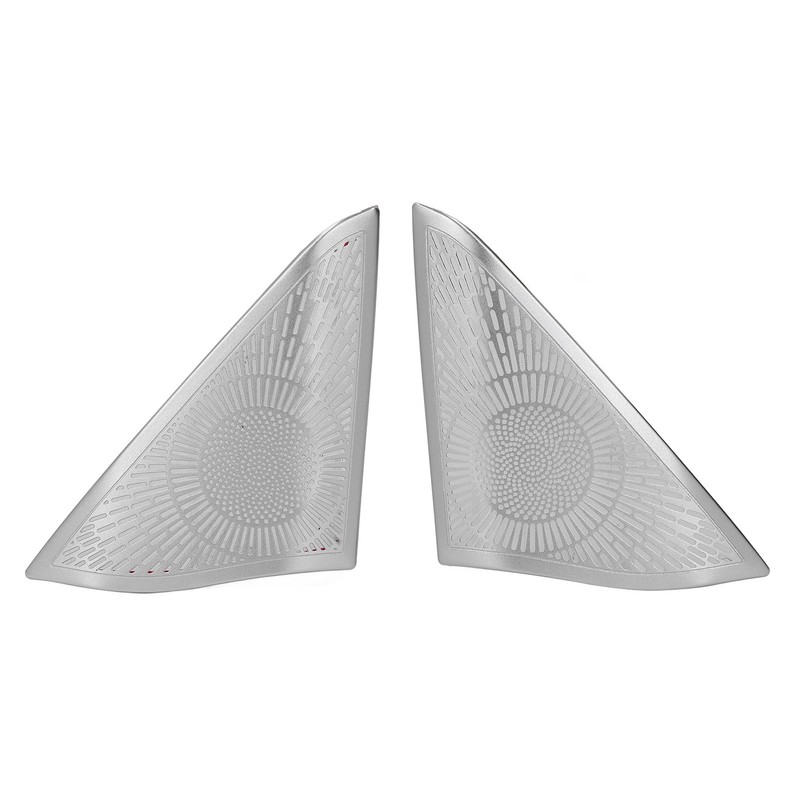 2 Pcs Car Door Speaker Cover Trim Stickers Aluminium Alloy