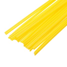 MECCANIXITY 20pcs 8 Inch Plastic Welding Rods PE Welding Strips Welder Rods for Plastic Welder,Car Bumper, Kayak Repair, Yellow