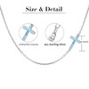DAOCHONG S925 Sterling Silver Jewelry Sideways Cross Created Turquoise Choker