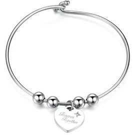 S'agapò Women's Bracelet from the Be My Always Collection - Steel Bangle Bracelet with Heart - Reference is sbm21, Alloy Steel, without_gems