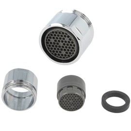 Chedin M18/M20/M22/M24/M28 Strahlregler Mischdse Luftsprudler, 7-teiliges Set Wasserhahn Bubbler, Mischpatrone Armaturensieb, Honeycomb Auslauf des Wasserhahns verchromt - Au?engewinde (M18*6+Schlssel)