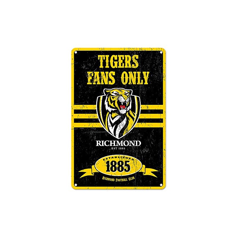 Richmond Tigers Fans Only Tin Sign