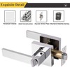 Probrico Heavy Duty Privacy Door Handle Lever with Contemporary Square