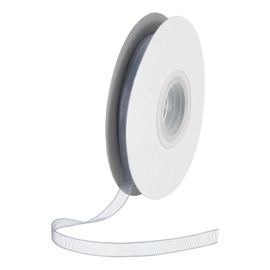 DMiotech 25 Yards Organza Ribbon 1/4 Inch Silver Chiffon Ribbon Shimmer Sheer Gift Wrapping Ribbons for Flower Bouquets Wedding Birthday DIY Decoration