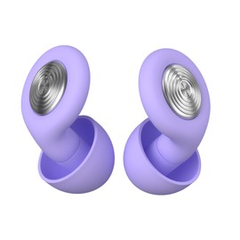 Ear Plugs For Sleeping Noise Cancelling, Ultra-Soft Sleep Earbuds For Side Sleepers, Anti Snoring Devices, Noise Sensitivity -48dB, Hearing Protection, Suitable for Study, Travel, Work (Purple)
