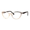 PASTL Womens Reading Glasses Magnified Readers Cateye Spring Hinge Rose