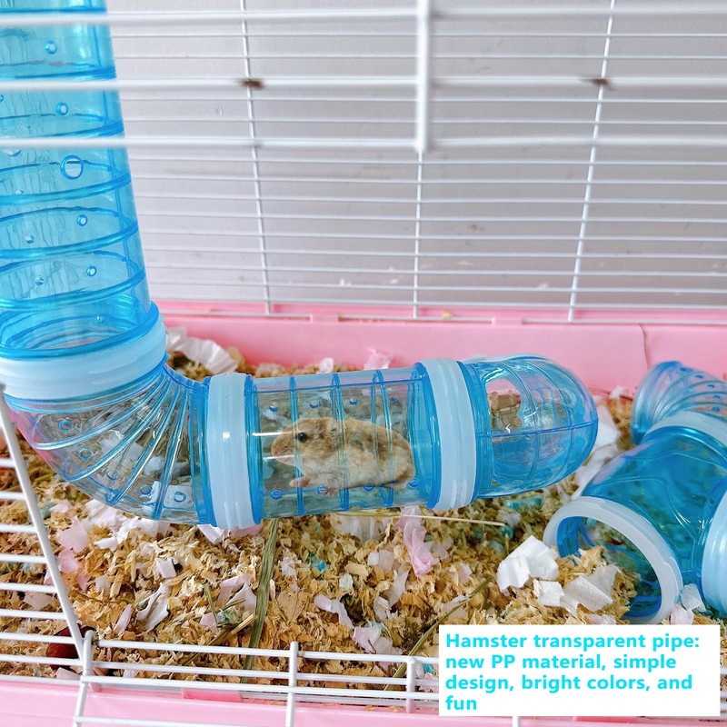 8PCS Hamster Tunnel Tube DIY Assorted Toy Transparent Adventure Pipe