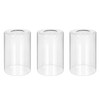 3-Pack Clear Glass Shade for Light Fixtures, Cylinder Glass Lamp
