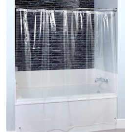 Ultimate Strongest Heavy-Duty Crystal Clear 8 Gauge Thick PEVA Shower Curtain & Liner â Non-Toxic, Odor-Free, Mildew-Resistant, Anti-Bacterial, Premium Eco-Friendly - 70" x 72"