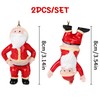 DERAYEE 2 Pieces Santa Claus Resin Christmas Tree Decoration Bare