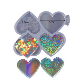 Heart Shape Silicone Mold Phone Grip Mold Epoxy Resin Casting Molds Phone Socket Mold for Badge Reel DIY Craft Silicone Mold